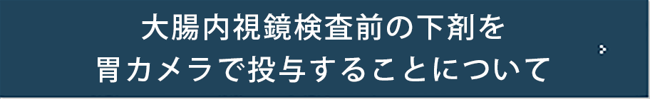大腸内視鏡検査前の下剤を胃カメラで投与することについて